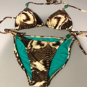 VIX Leopard Print String Bikini Size M